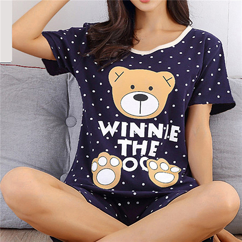 PIN GROUPS 2024 Women Sleepwear Lovely Home Suits Pyjama Short Sleeve Pajamas Set Women Pajamas Comfortable Girl Spring And Summer Pijamas