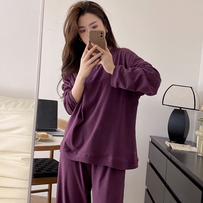 PIN GROUPS 2024 New Cotton Pajamas Sets Women Lounge Cute Sleepwear Long Sleeve Casual Loose Nightwear Large Size M-XXL Female Pijamas