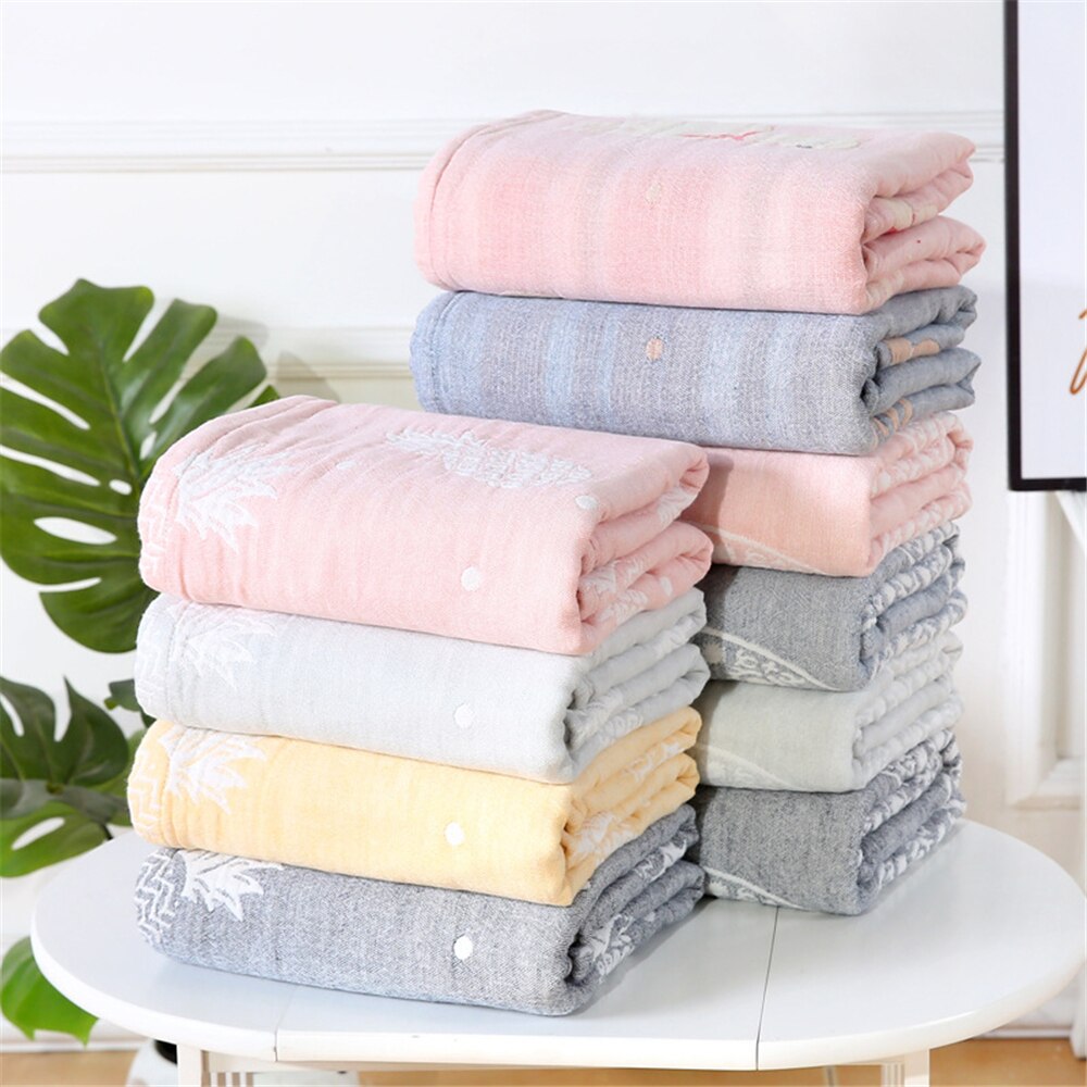 PIN GROUPS Large Muslin Bath Towel 100 Cotton 70*140 For Women Kids Bathroom High Quality Free Shipping